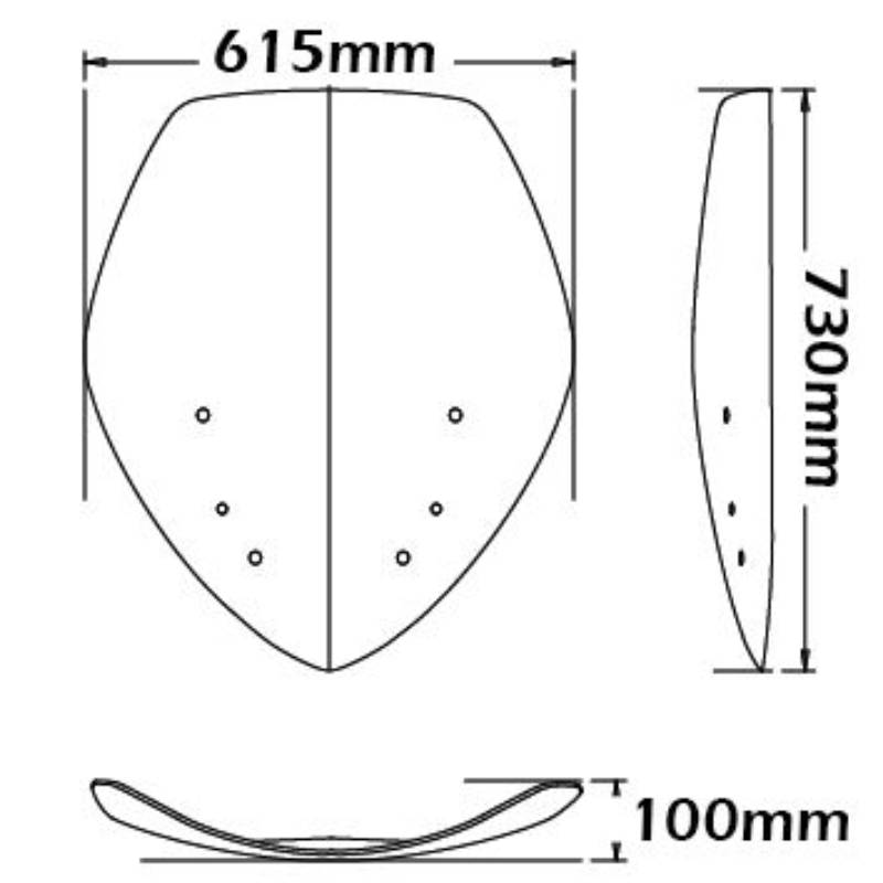 Parabrisas alto bmw r 1200 rt 05-09 73cm alto